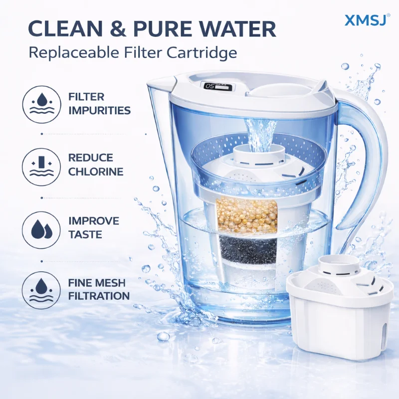 3.5L Alkaline Water Pitcher with 3 Filters - Mineral Purifier, pH + ORP Filtration, Non-Toxic Household Water Jug