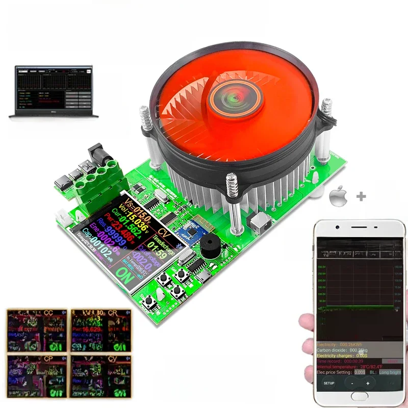 150 W 25 A Batteriekapazität 4-Draht-Tester DC USB-Tester Elektronische Last Lithium-Entladung Monitor Netzteil Checker mit PC APP