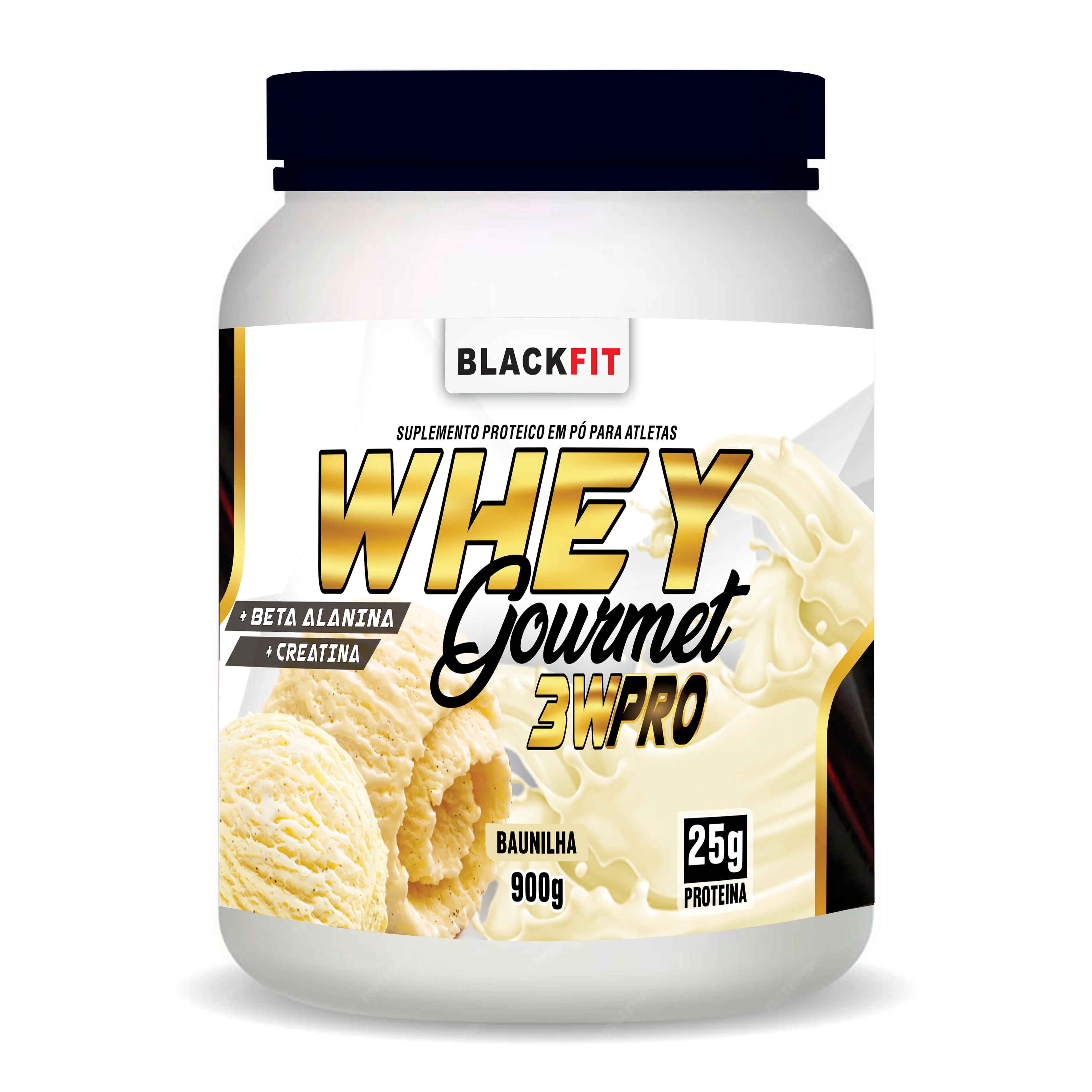 WHEY Gourmet 3w pro Sabor chocolate Com Beta alanina e creatina Melhor que Max titanio Creatina BCAA Pré Treino