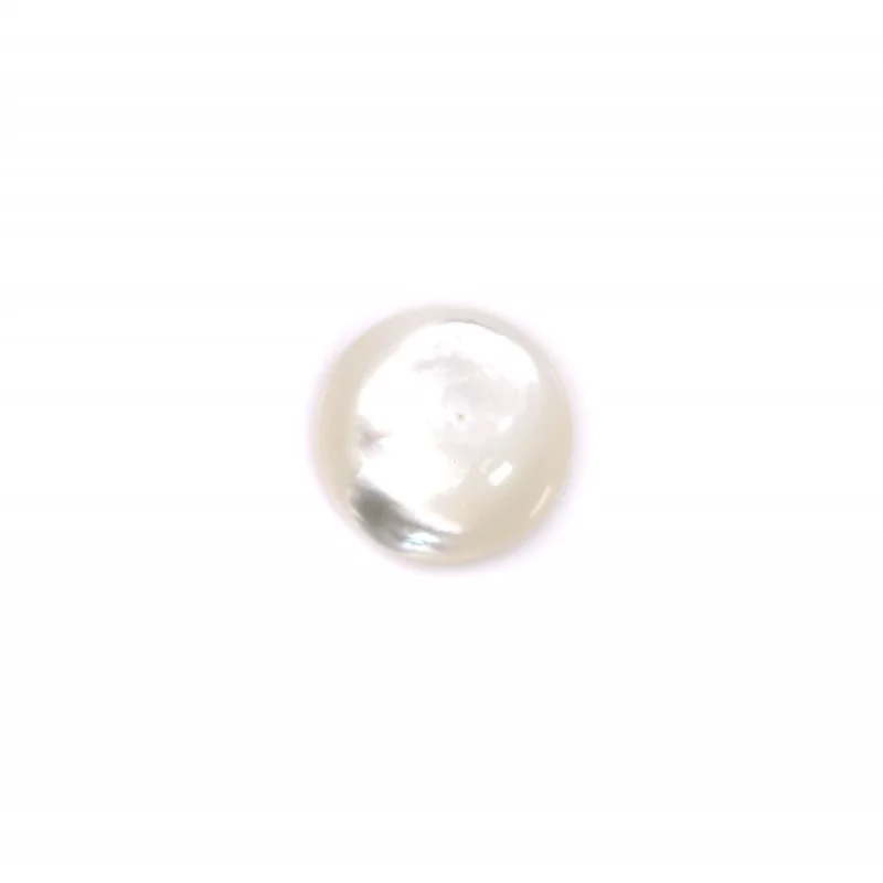 5pcs White Shell Mother-of-Pearl Round 2-16mm Cabochon Loose Stones for Jewelry Making Ring Pendant DIY