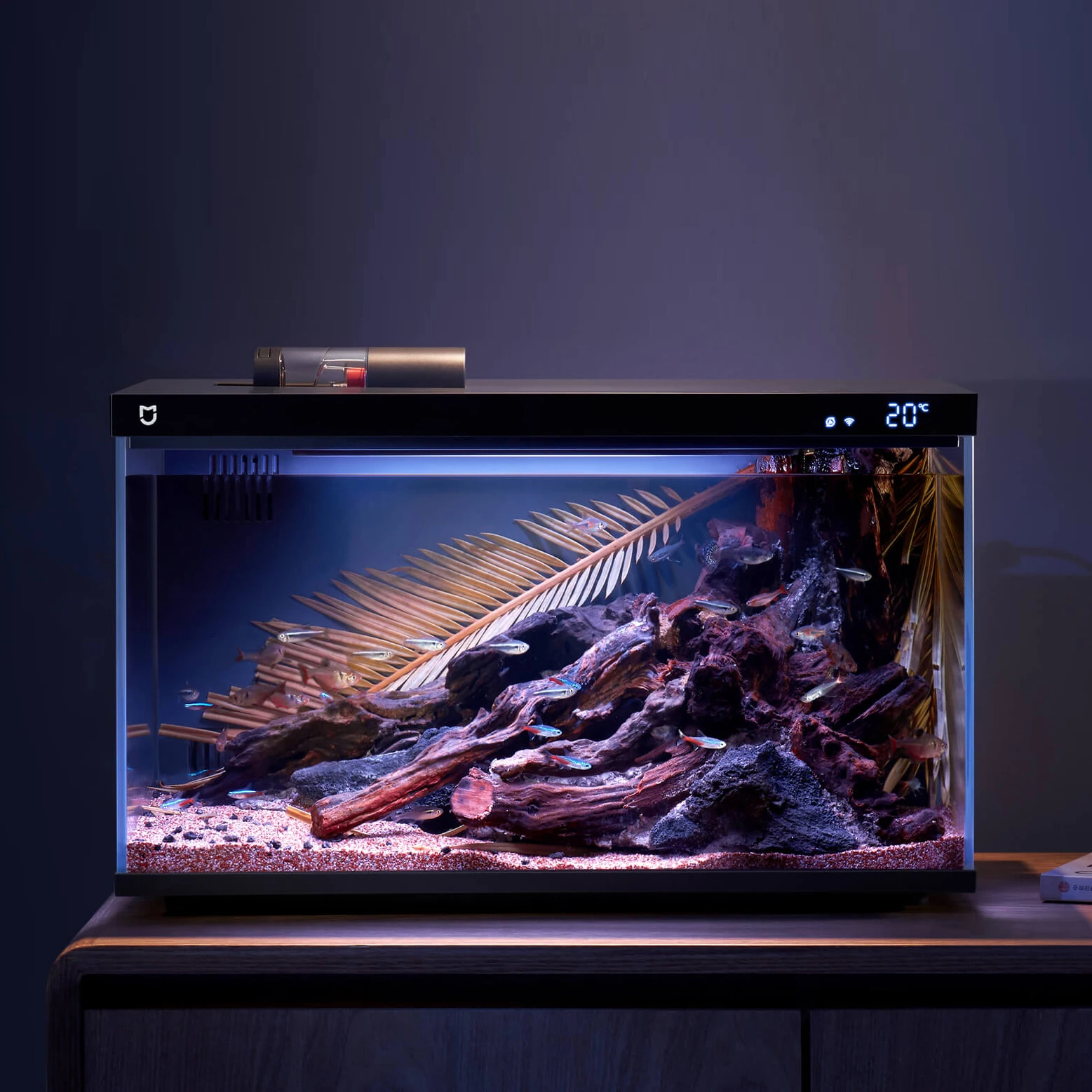 Mijia Smart Fish Tank MYG100 Mijia APP کے ساتھ کام کریں موبائل کنٹرول شدہ ریموٹ فیڈنگ اسمارٹ لائٹنگ سسٹم لائٹ ایکویریم