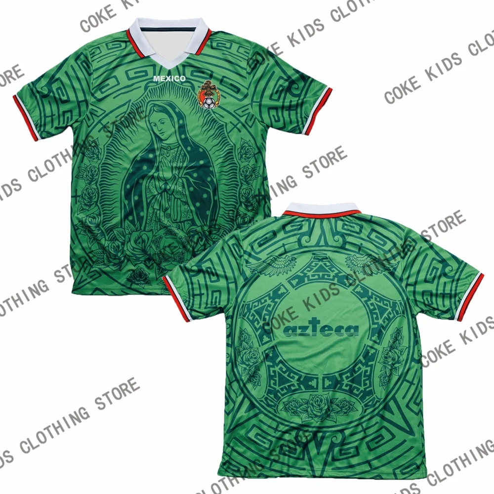 2024 New Arrival Child T Shirt MEXICO GUADALUPE HOME JERSEY Football Jersey For Adults Kids Summer Soccer Training Tops Clothing