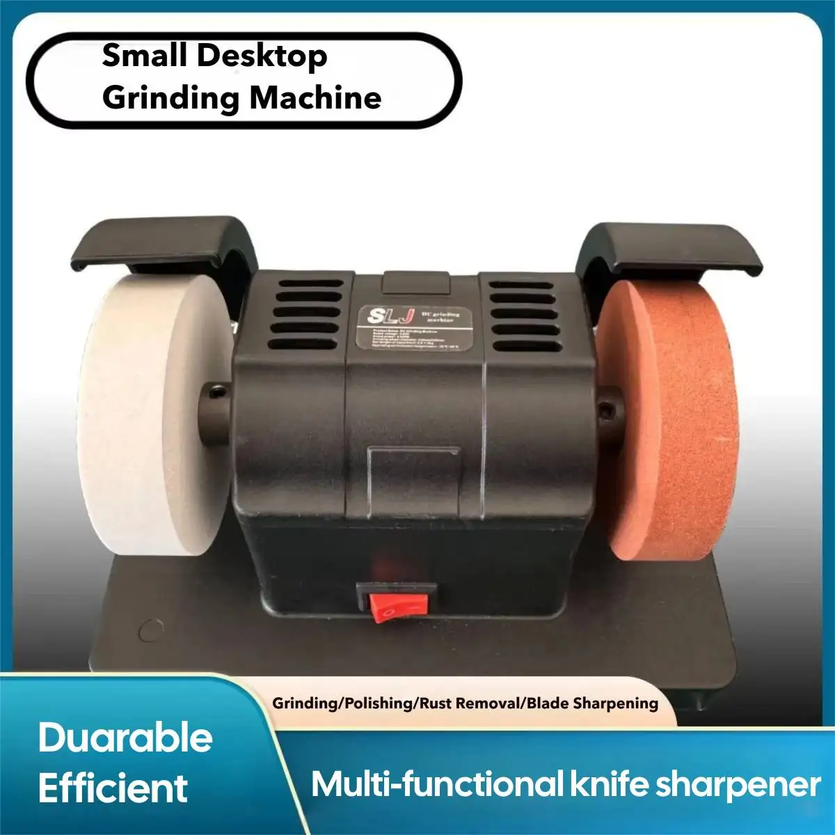 Multi-Functional Knife Sharpener Small Grinding Wheel Machine Benchtop Dual-Grinding Wheel Small Electric Household Grinding