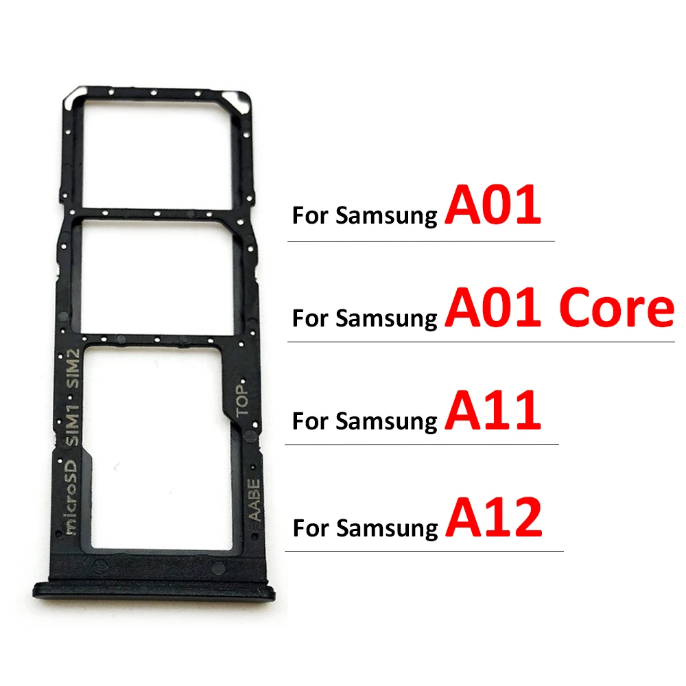 New For Samsung A01 Core A11 A12 Dual Sim Card slot tray Holder repair part