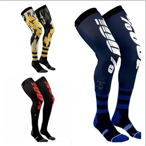 AliExpress New Motorcycle Compression Knee Brace enduro Sock Top Racing socks MX MTB ATV Protection Sport non-slip Knee Brace enduro Socks