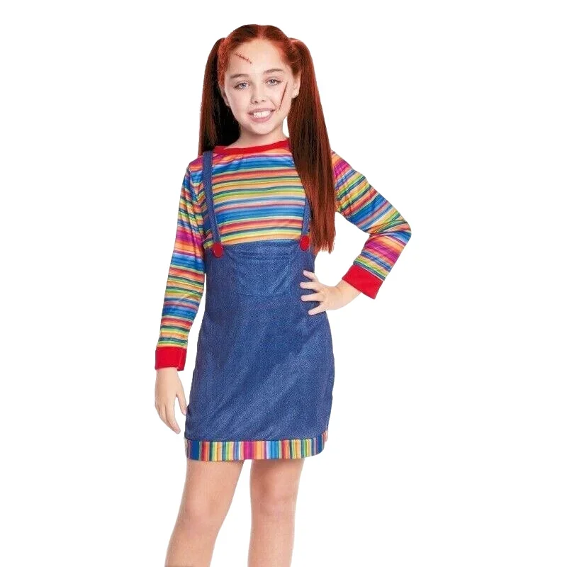 Maxia fiesta-disfraz muñeca asesina niña infantil para festa de halloween carnaval teatro