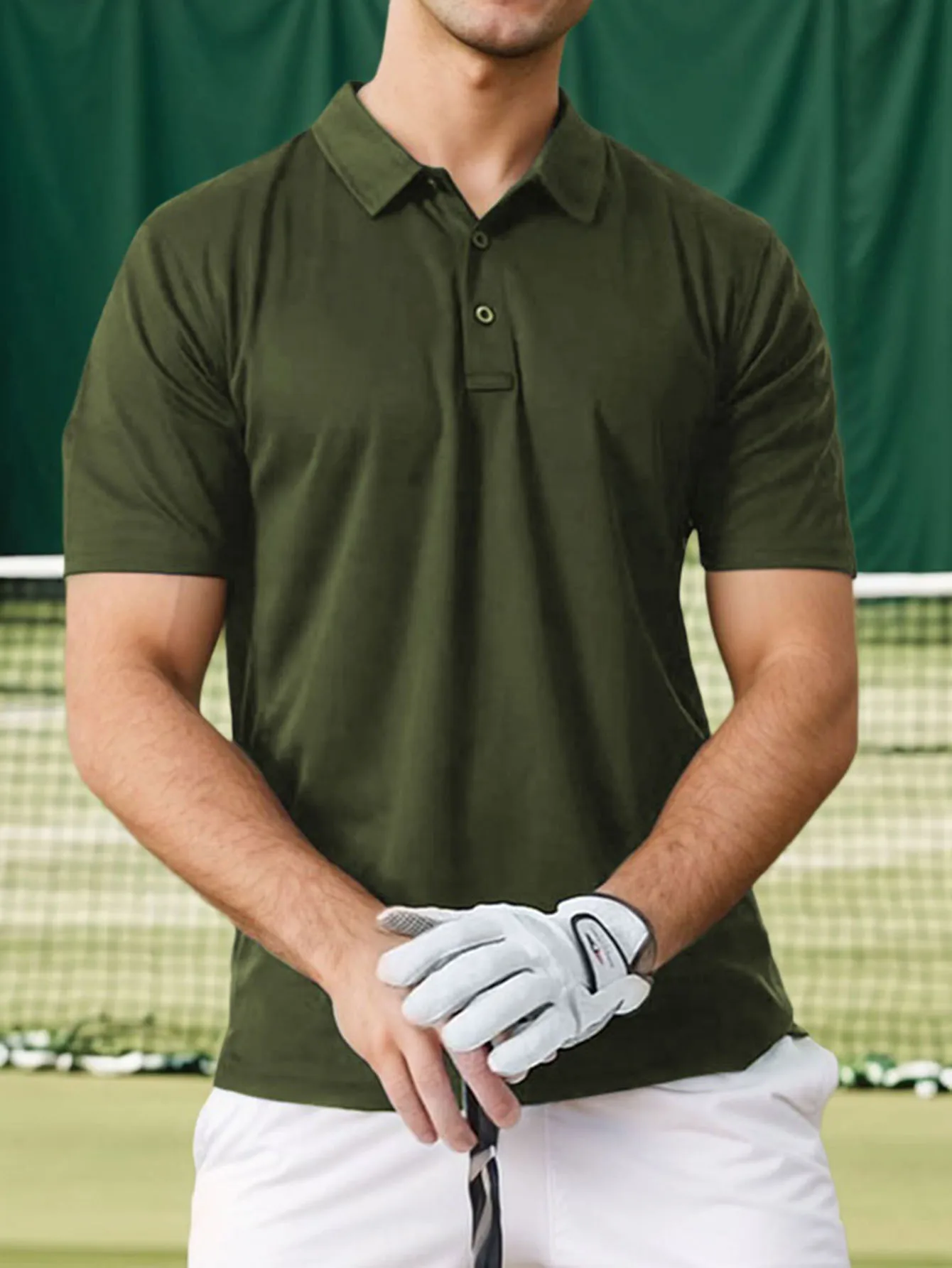 Men's Casual Sports Polo Shirt Men's Polo Shirt Quick Dry Performance Short Sleeve Tactical Shirt Golf Shirt