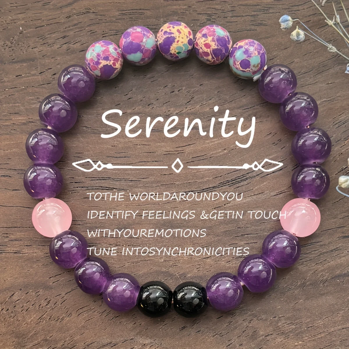 1pc/Serenity bracelet Jasper stone beaded bracelet men women insomnia protection jewelry bracelet