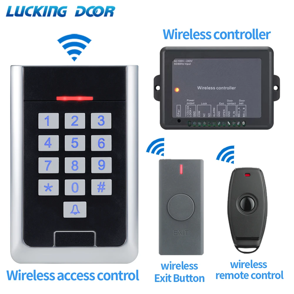 Wide Voltage AC 100V~240V Wireless Access Control System Wireless Remote Control with Receiver Smart Automatic Door Lock Opener