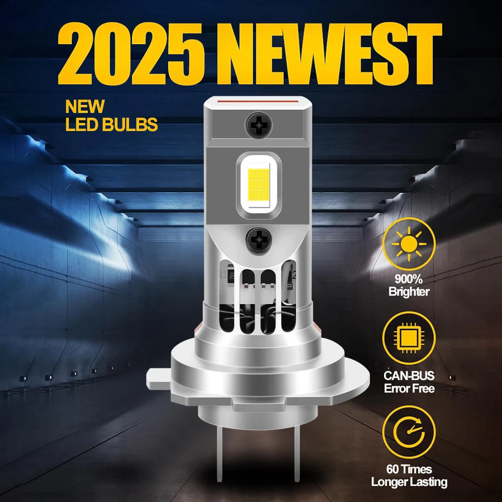 H7-LED-Leuchtmittel, Canbus-Scheinwerfer, 20.000 lm, 160 W, Hochleistungs-Scheinwerfer, 160 W, + 500 % Superhelligkeit, hoher Abblendlicht, 6000 K Weiß