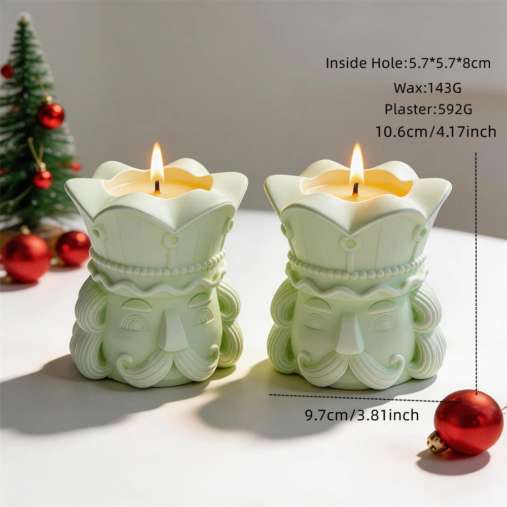 크리스마스 호두까기 인형 조각상 양초 실리콘 몰드 왁스 - Candle Supplies Jars 리뷰 및 가격