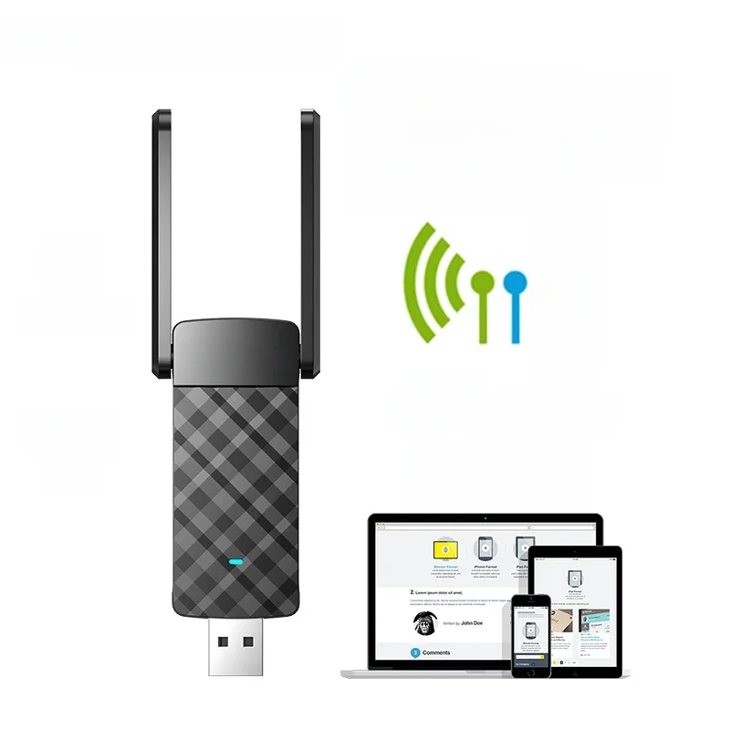 COMFAST 1200Mbps Adapter WiFi USB 3.0 5G/2.4G MT7612U 2*2dBi Antena do PC Odbiornik Sieciowy Kali Linux Karta Cle Dongle — zdjęcie produktu 7