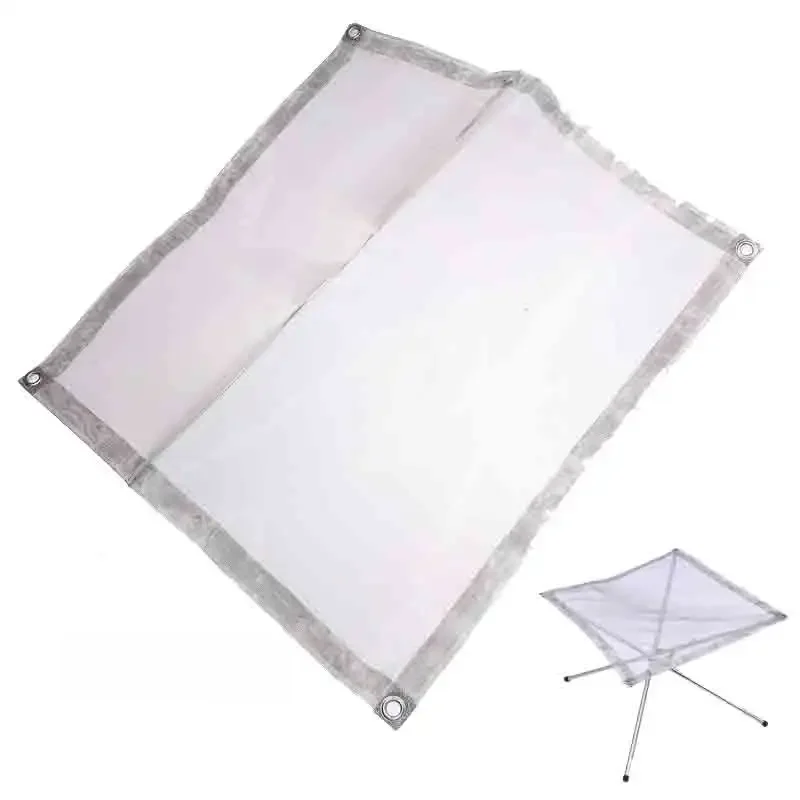 Poisson de foyer Portable Durable Camping en plein air barbecue maille cheminée acier arrière-cour support feu assemblage rapide Net brasero Camping Net