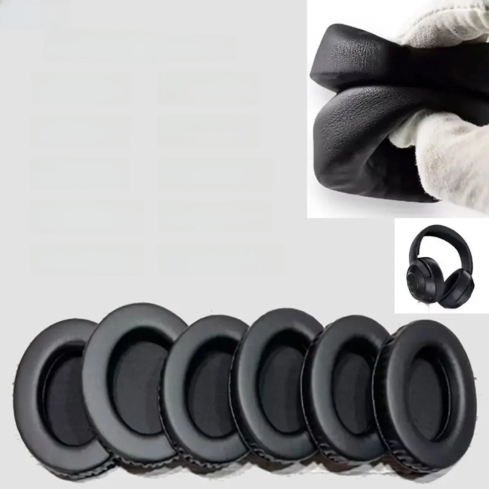 Cltgxdd-Oreillettes ovales universelles en cuir souple, 1 paire, 70x60, 80x60, 85x65, 90x70, 95x75, 110x90, 100x120mm