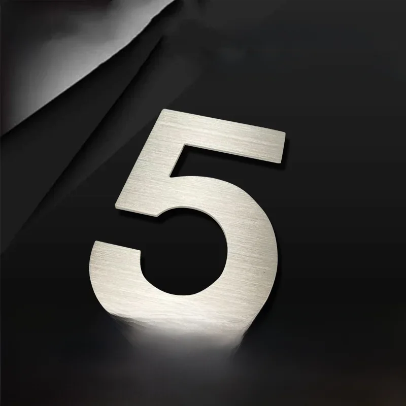 Numéro de maison auto-adhésif en acier inoxydable 50/75/90 mm, performance anti-rouille MAX, créez facilement une maison et une boîte aux lettres exquises