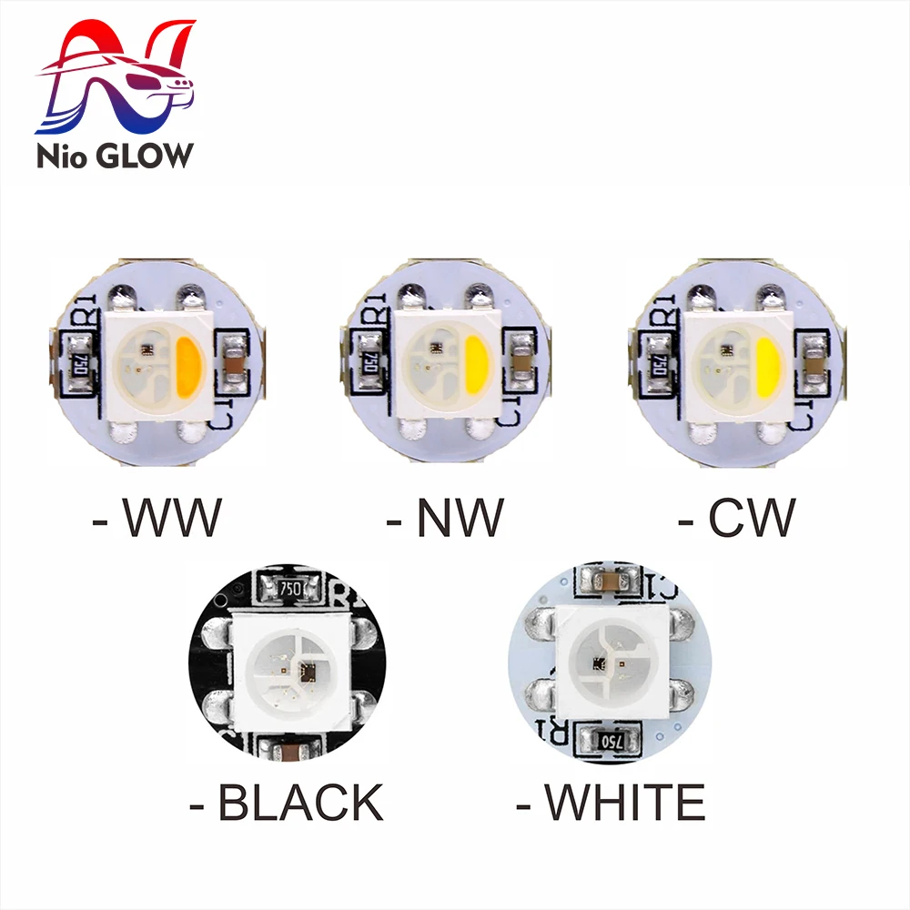 WS2812B SK6812 RGBW SMD Chips tablero disipador de calor de luz WS2811 IC 5050 SMD RGB LED SK6812 RGB RGBW RGBNW RGBWW negro blanco PCB 5V LED