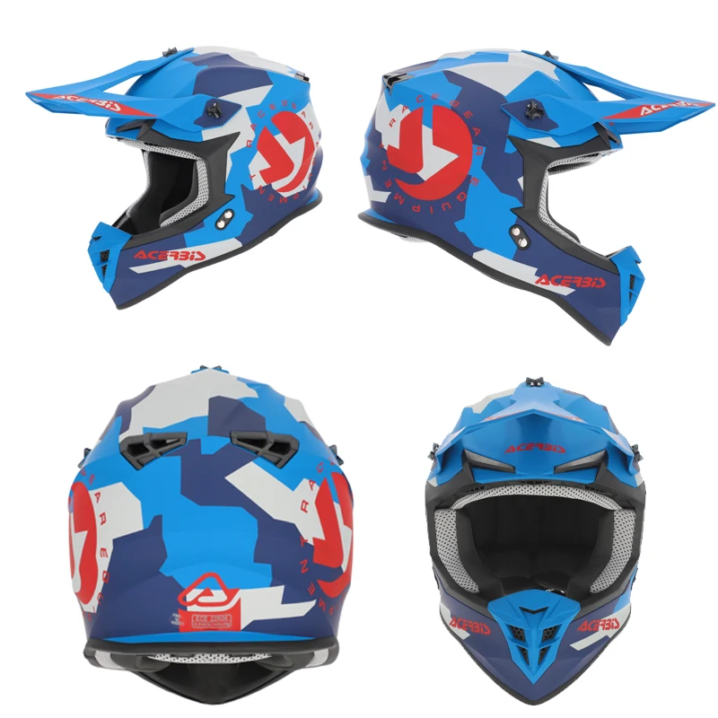 Motorcycle cross-country adult Acerbis linear 22-06 solid color helmet