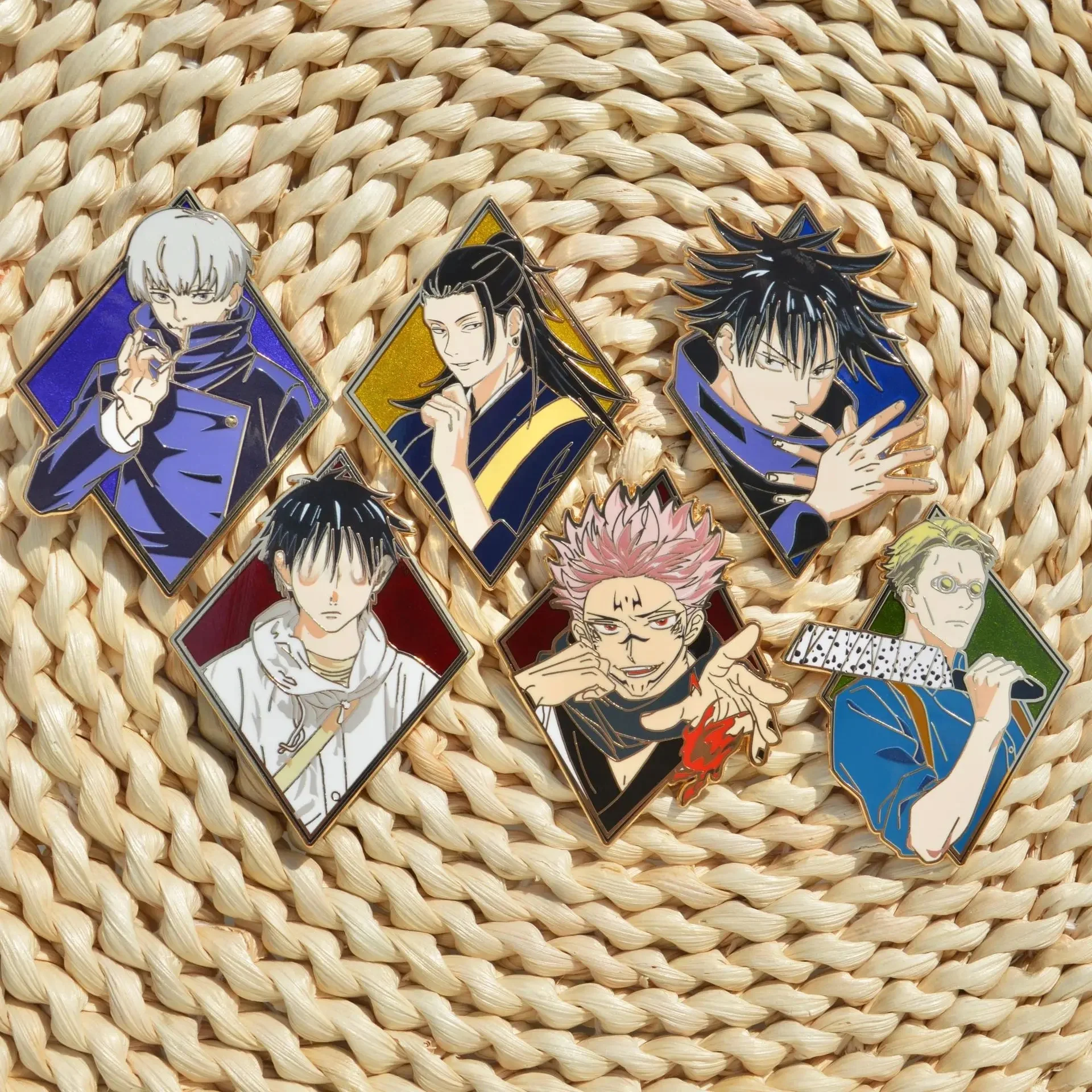 Japanese Anime Nanami Kento Hard Enamel Pin Metal Brooch for Clothes Manga Men Lapel Pins for Backpacks Badges Jewelry