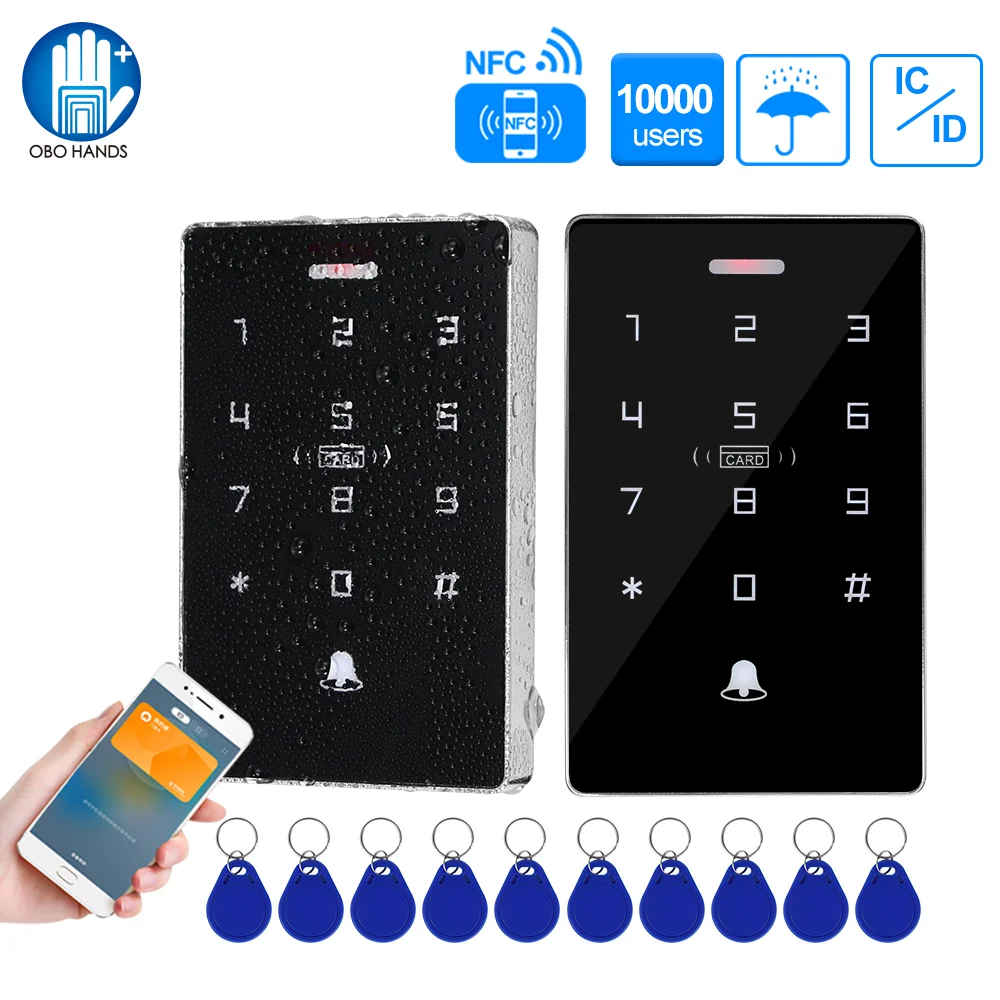 

NEW IP68 Waterproof Access Control Keypad Outdoor Touch Access Controller System Dual Frequency 125KHz +13.56MHz NFC Card Reader