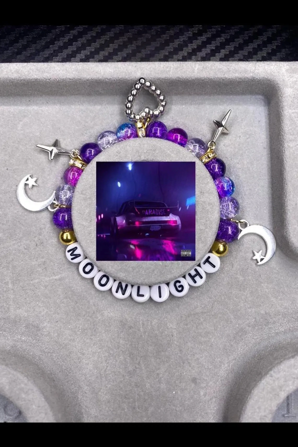 Handmade chase Atlantic inspired moonlight bracelet | with y2k charms and moon stars