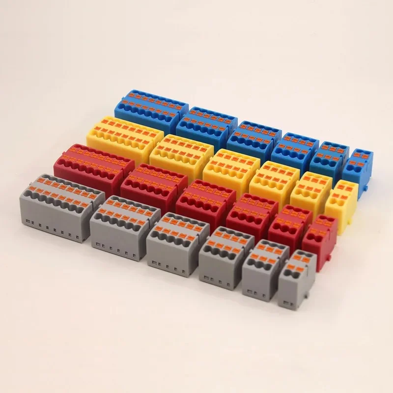 Connecteurs de câbles électriques, bornier enfichable PTFIX 2.5 mm2, séparateur épissable, boîte de jonction de montage sur Rail DIN, 1 pièce