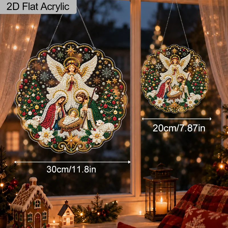 Nativity Pearl Diamond Ornament 3