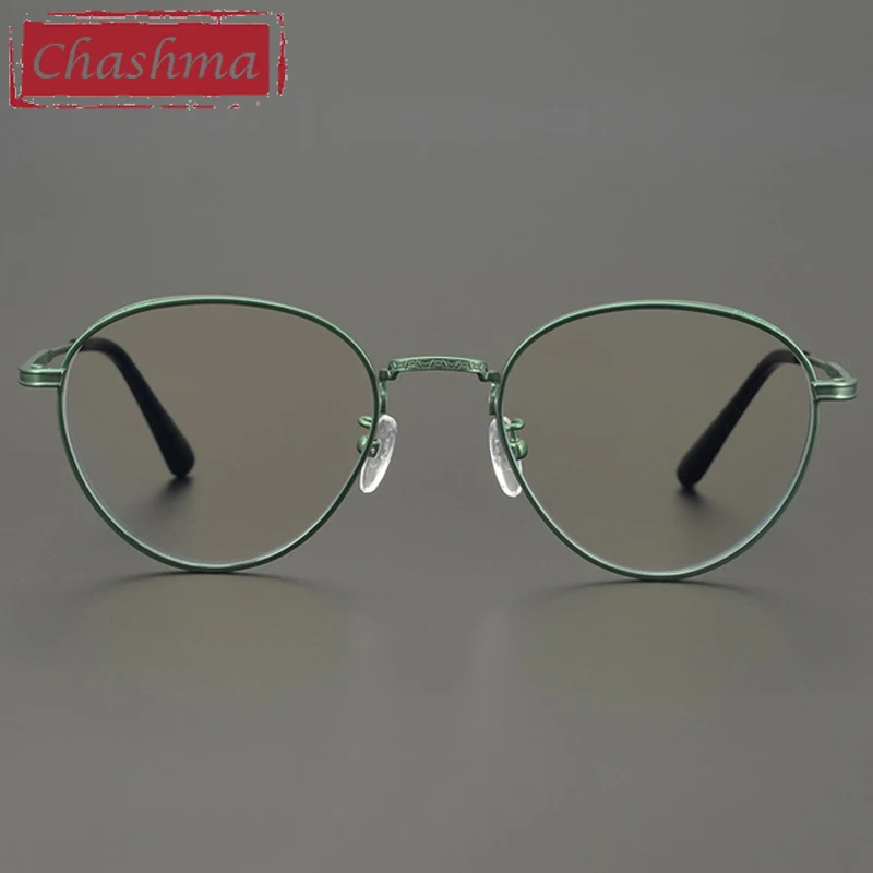 Chashma Prescription Glasses Round Men Women Optical Eyeglasses Frames 2 Sizes Pure Titanium Eyewear Gafas for Recipe Spectacles