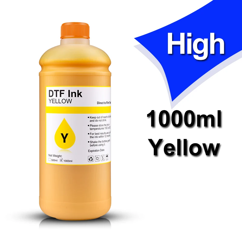 OCB 1000 ml DTF-Tinte, 5 Farben erhältlich für Direktdrucker, Filmübertragung für PET-Folie, Heißschmelzpulver, Wärmeübertragung, sedimentfrei