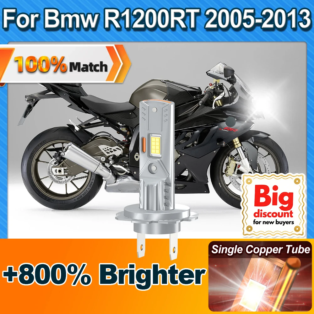 CROSSFOX para Bmw R1200RT 2005 2006 2007 2008-2012 2013 ampolas de faros LED para motocicleta bombillas auxiliares de luz Hi-Lo para motocicleta