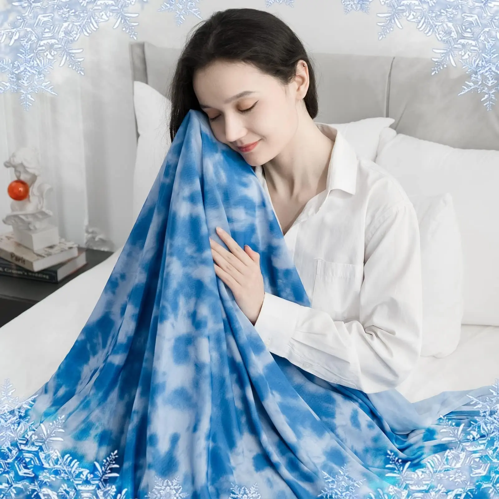 Orhopui Cooling Blanket,Double Sided Cold Effect Cooling Blanketsfor Hot Sleepers and Night Sweats,Breathable Summer Bed Blanket