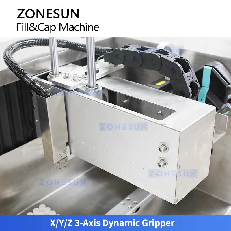 Zonesun ZS-KXG620 Mesin Pengemas Tabung Uji Peralatan Laboratorium Pengisi Botol Capper Monoblock