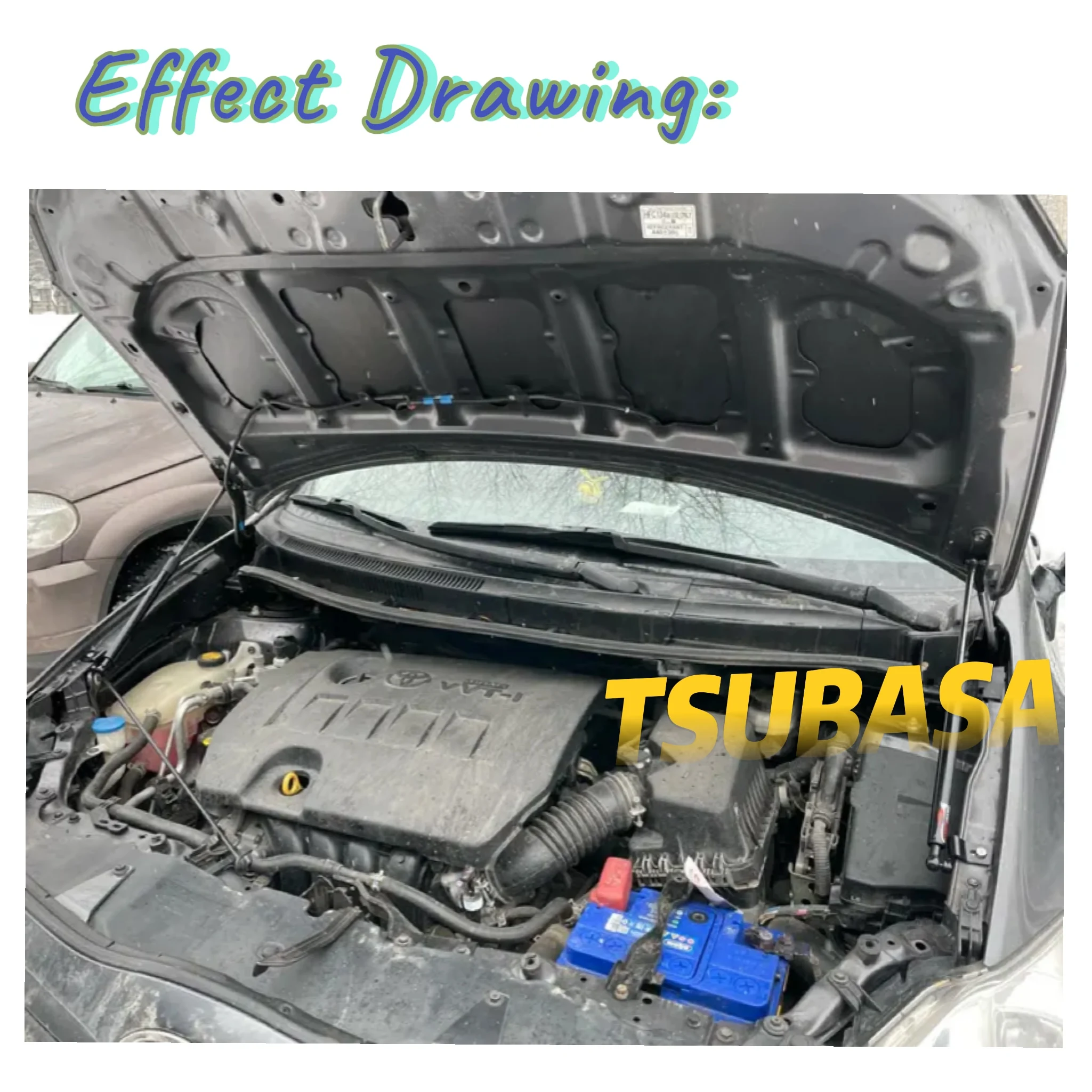 Front Hood Struts For Toyota Auris E150 2006-2012 Toyota Blade Bonnet Refit Lift Support Pistons Rod Cylinders Shock Damper