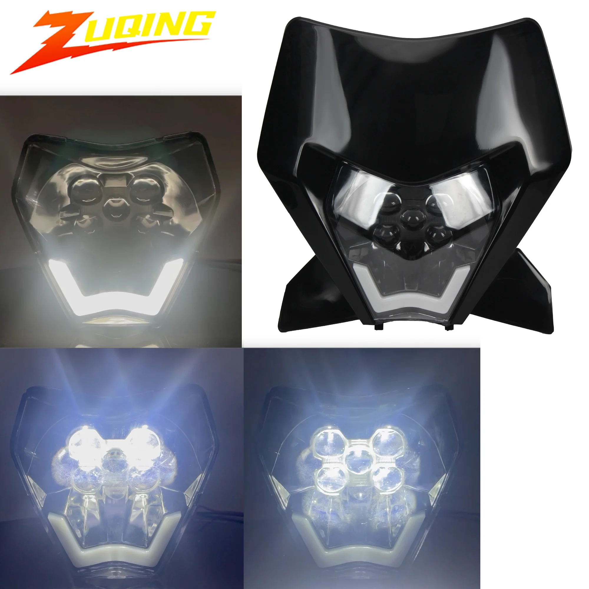

Motorcycle LED Headlight for KTM EXC SX XC 250 300 450 2024 2025 Motocross Headlamp Plate Daytime Running Lights Accessories