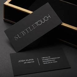 Customized high-end hot stamping embossed gold double-sided printing for business cards