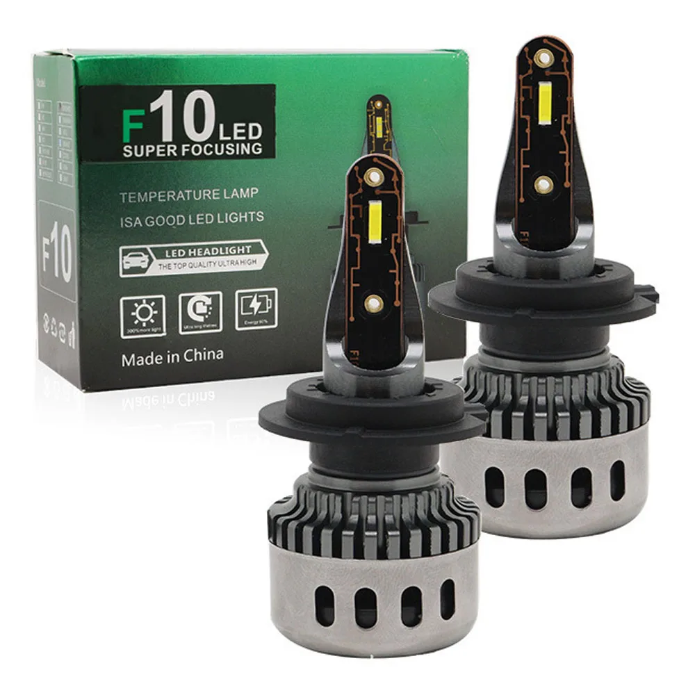 2PCS Car Headlight Auto Fog Lamp High quality F10 H7 Led Headlight 6500KBulb Fog Light Auto Lamp 3000LM