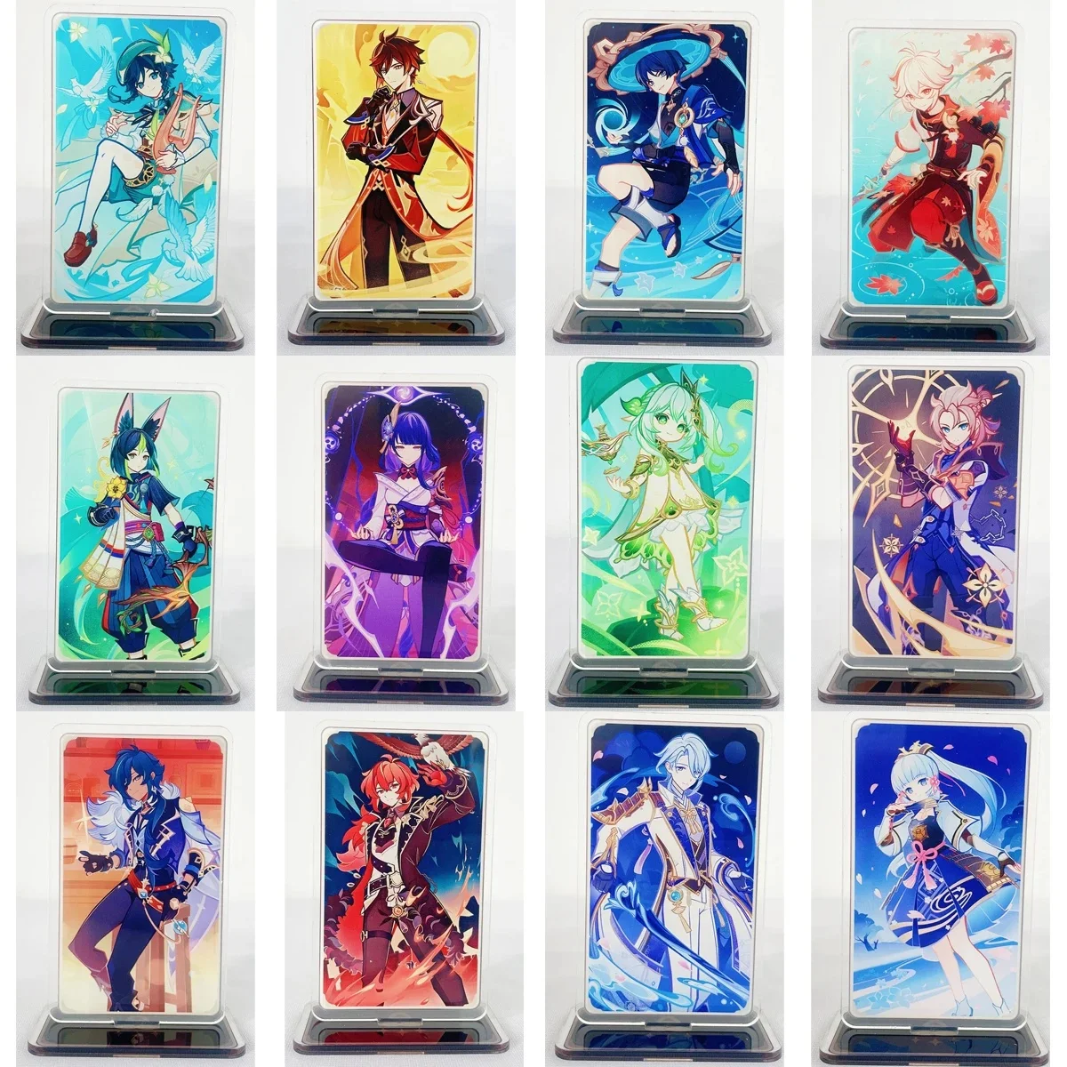 Figurine de dessin animé Genius Invokation TCG, support en acrylique, plaque modèle Wanderer, décor de bureau, signe debout, cadeau pour Fans de jeu, 1 pièce