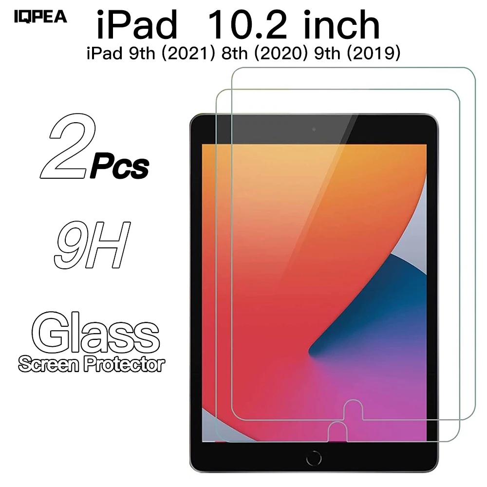 For 2020 iPad 10.2 inch 7th 8th 9th tempered glass screen protector 9H A2603 A2604 A2270 A2428 A2429 A2200 A2198 A2197