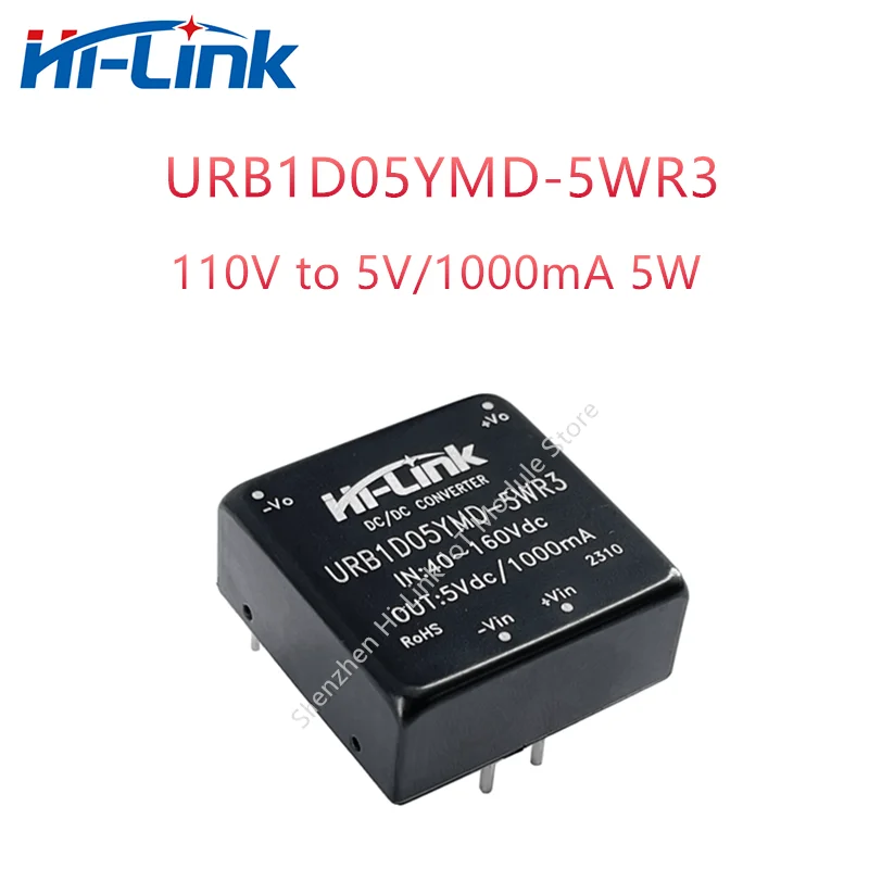 Intelligent Household DC/DC URB1D05YMD-5WR3 5W (40-160 Input)110V To 5V 2pcs High-effeciency MiniIsolated Power Supply Converter