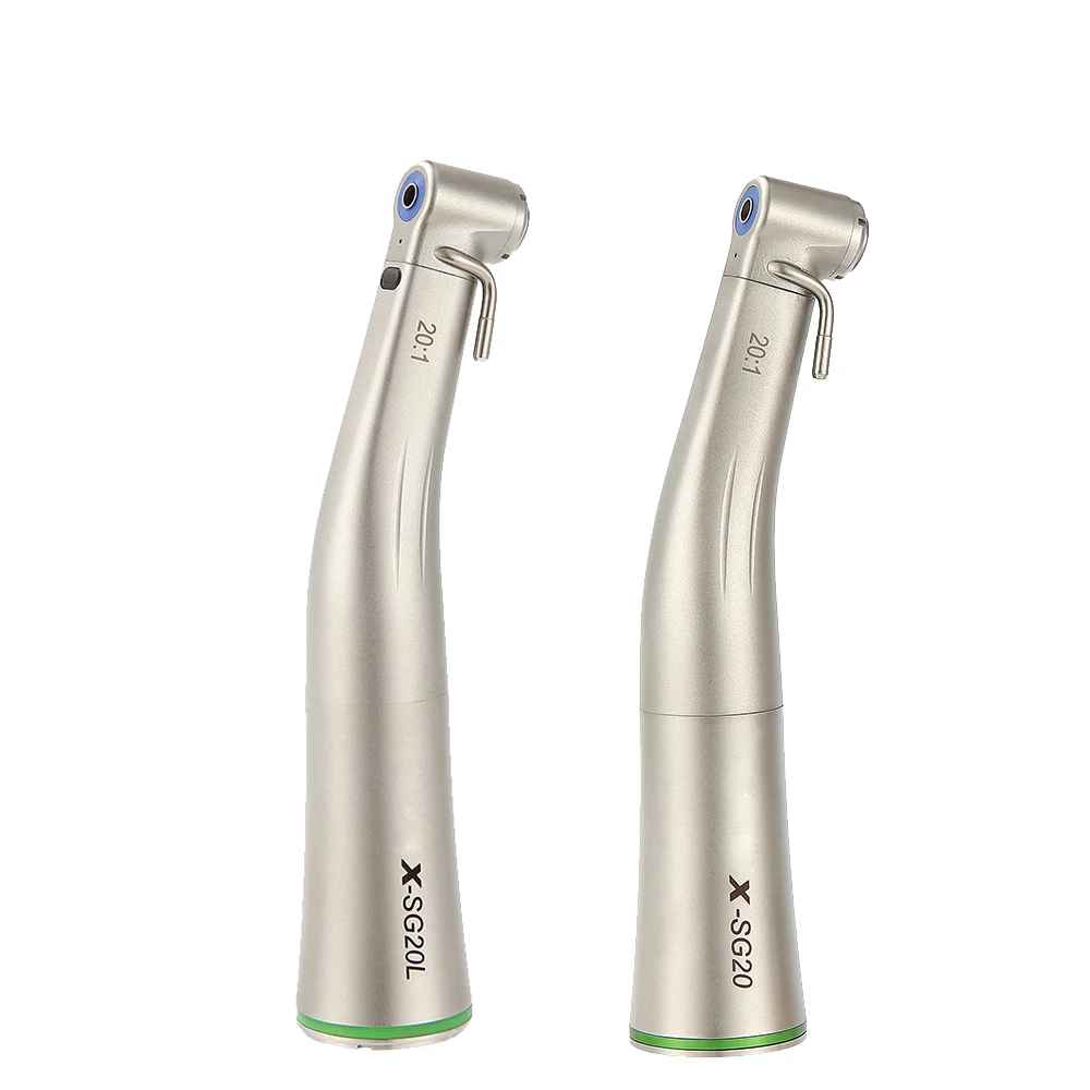 Contra Angle Dental Fiber Optic  Straight Nose Low Speed Handpiece 1:1/1:5/20:1 Air Turbine Fit Electric Micromotor