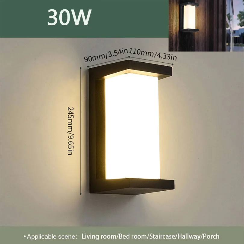 Other Led Outdoor Wand Licht Wasserdicht IP66 Motion Sensor Led Außen Beleuchtung Veranda Lichter Balkon Garten Lichter Außen Wand Lampe 7