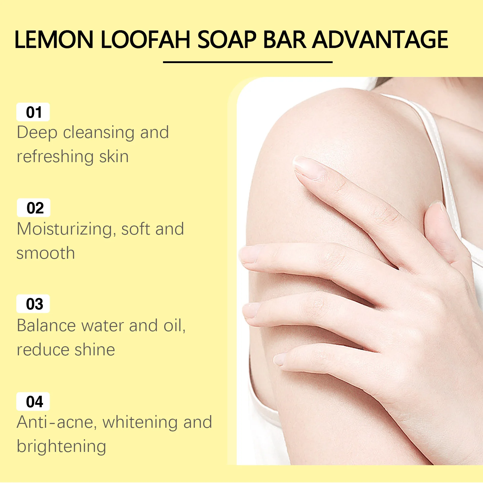 Oceaura Sapone per la pulizia del corpo al limone Pulizia delicata Tubi per il corpo Controllo dell'olio Nessun detergente idratante rinfrescante per la pelle del viso e del corpo