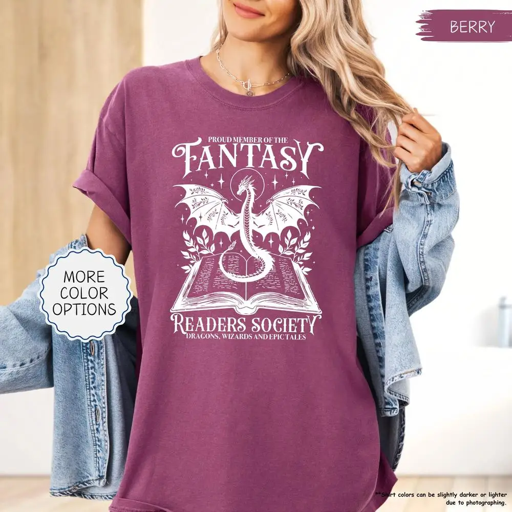 

Bookish War Shirt, Proud Member Of The Fantasy Shirt, Dragon Tee, Fantasy Rider Shirt, Reading Lover Gift, Fantasy Book Tee