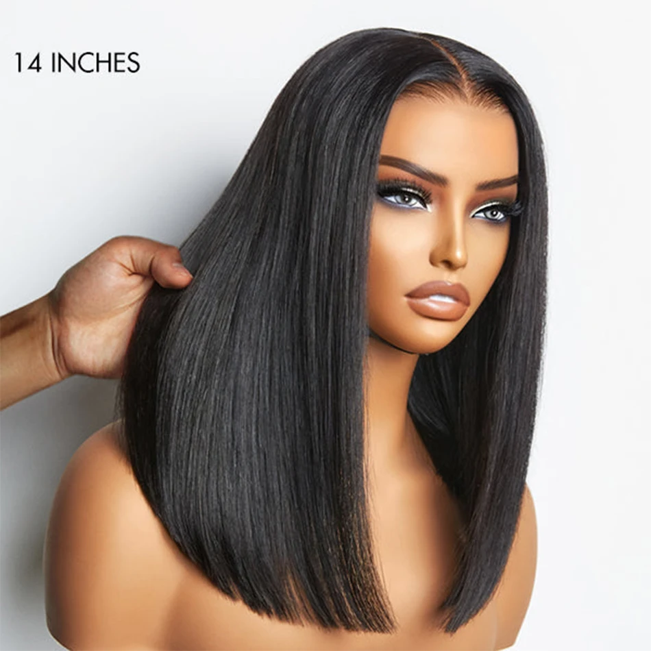 Transparent Lace Frontal Wigs Straight Short Bob Wig Brazilian Virgin Human Hair Natural Hairline 13x4 Lace Front Human Hair Wig