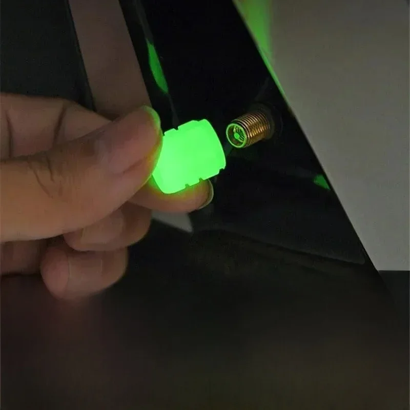 AliExpress Luminous Valve Caps Car Fluorescent Tire Valves Cap Glow In The Dark Car Motorcycle Bike Wheel Plugs