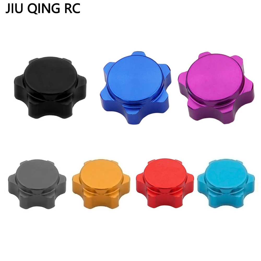 4Pcs Aluminum Wheel Hex Nut Fine Dust Cover 17mm For 1/8 RC Car Off-Road Truck Hop-Up Parts HSP Axial HPI Himoto