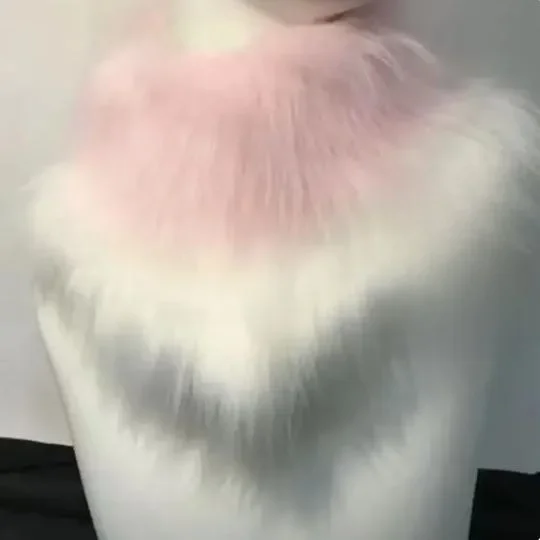 Niestandardowe futrzane akcesoria na głowę Futrzany kołnierz Fursuit Głowa Kigurumi Część szyi — zdjęcie 2