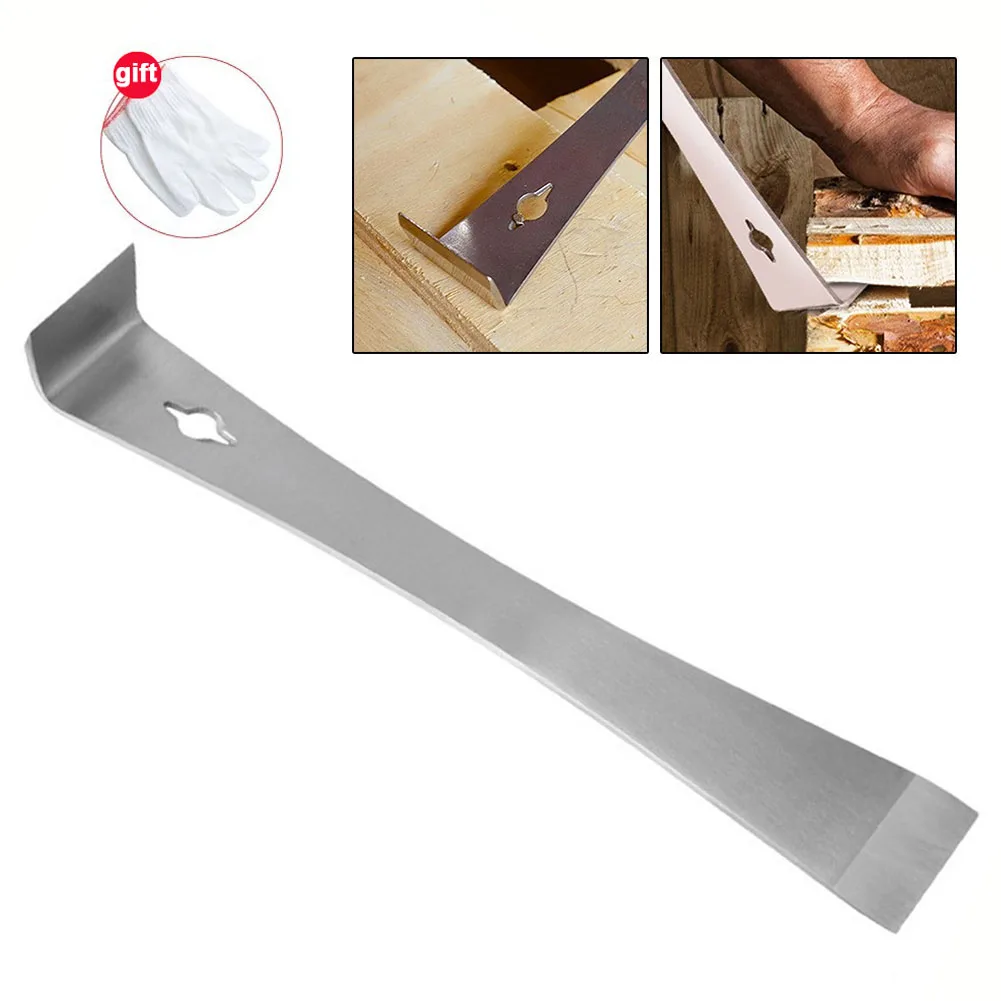 

3 in 1 Flat Head Pry Bar Stainless Steel Woodworking Scraper Multifunction Lever Wooden Board Dismantling Spatula Nail Lift Tool