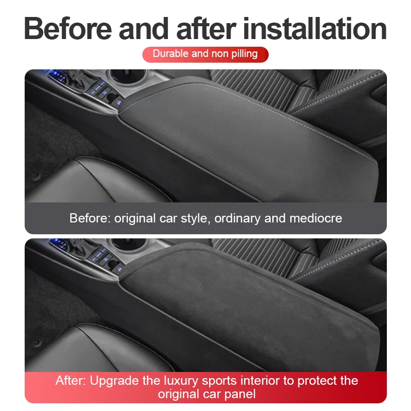 Car Armrest Mat Center Console Arm Rest Protection Cushion Auto Armrests Storage Box Cover for Toyota Camry Daihatsu Altis XV70