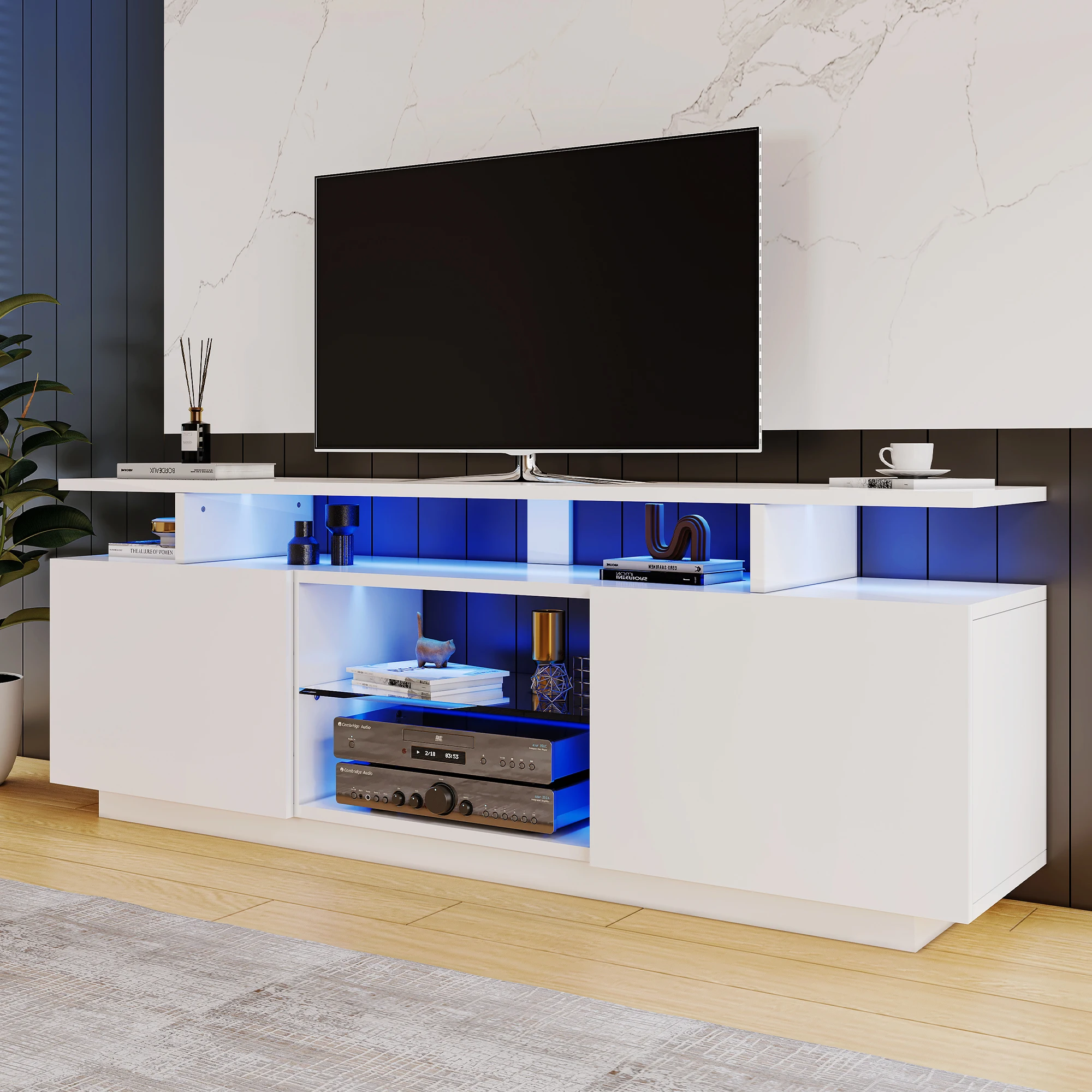 TV furniture, TV cupboard, 35x55 cm, 60 inch TV with glasses compartments, living room furniture