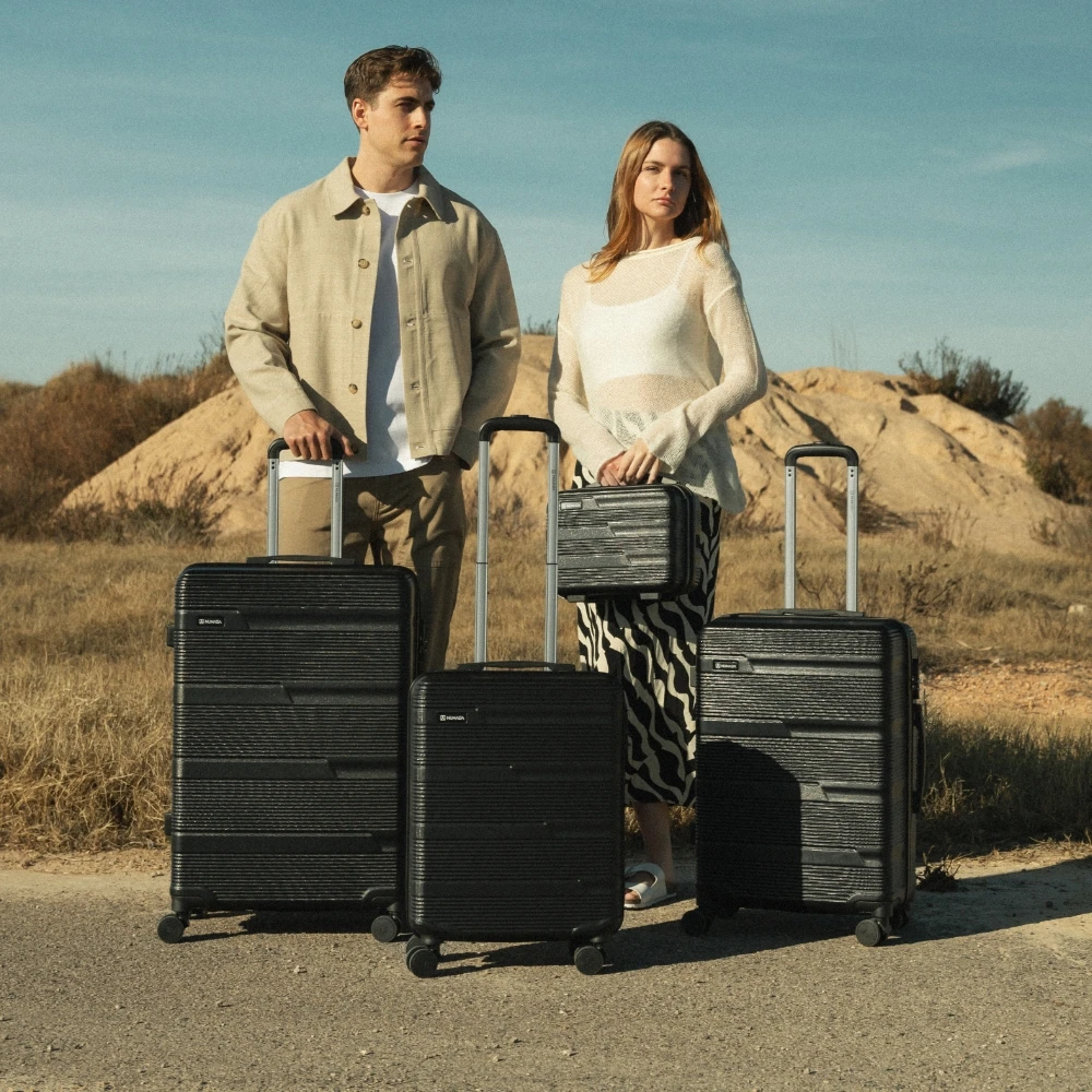 NUMADA Juego Maletas y Neceser 3/4pzs T10 ABS, Maleta Grande 78L, Maleta Mediana 60L y Cabina 55x40x20cm. Maleta grande solo en Set 4pzs